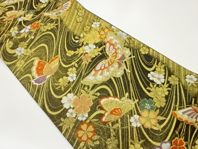 JAPANESE FUKURO OBI / WOVEN FLOWER